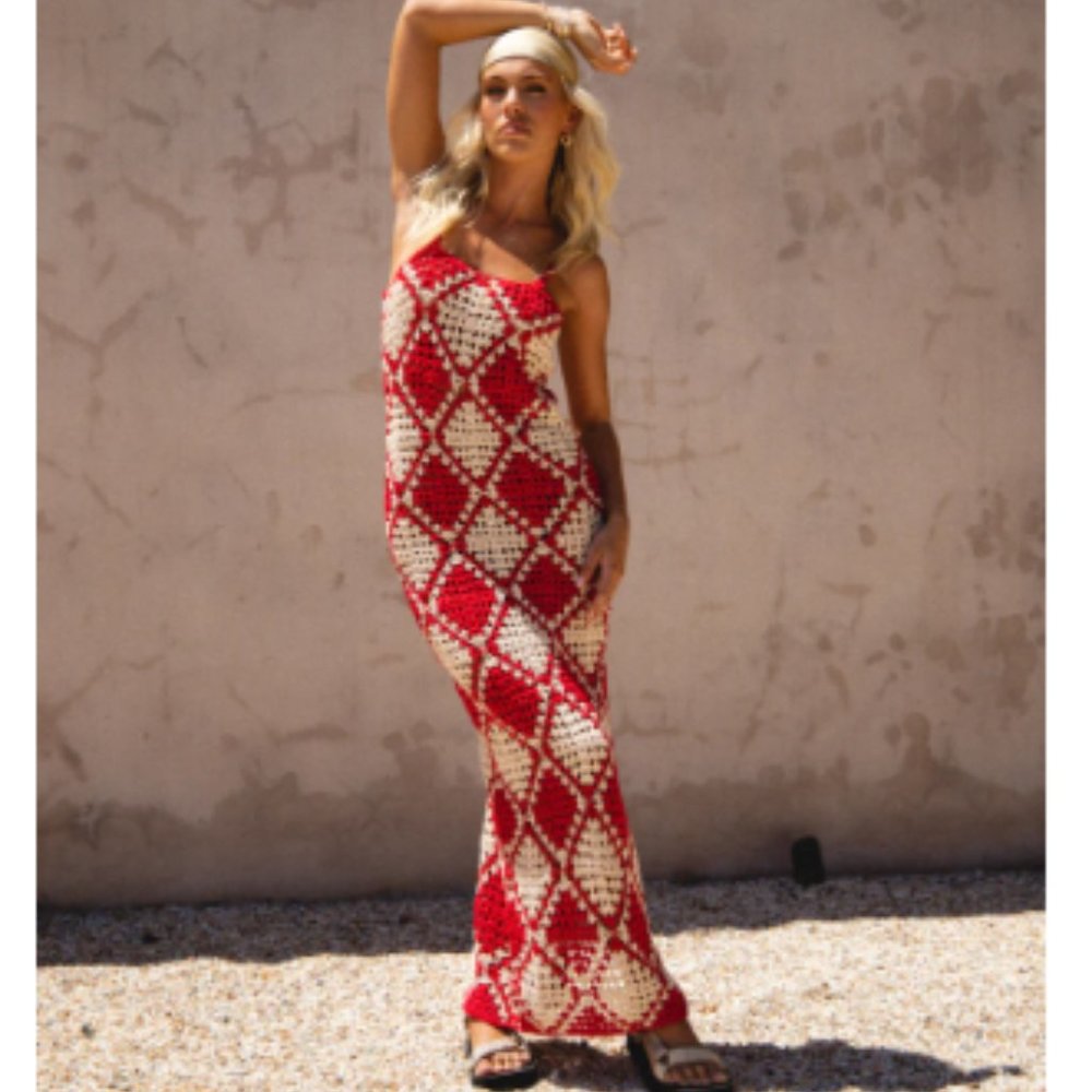 Joni Crochet Maxi Dress